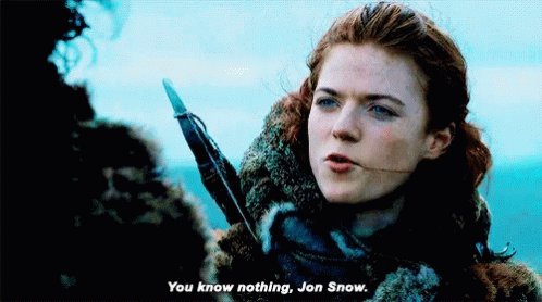 You know nothing Jon Snow gif