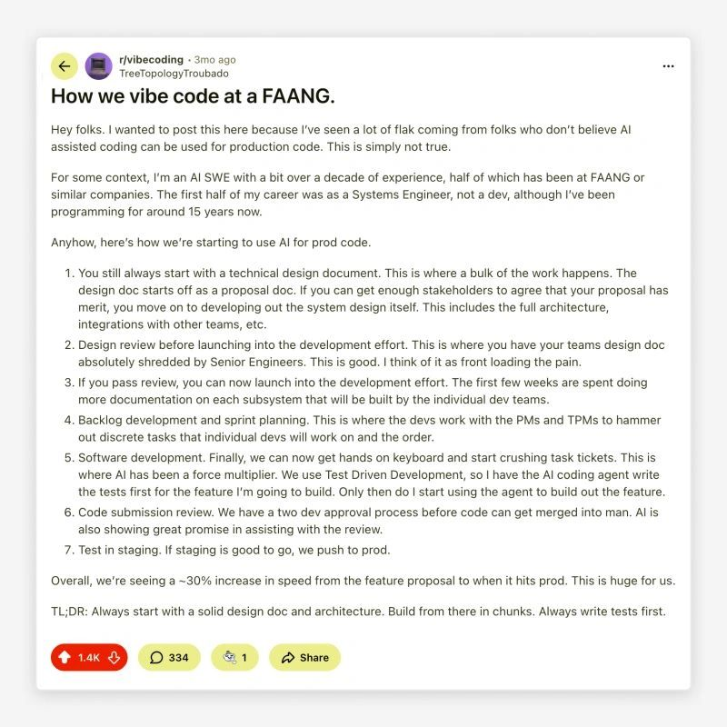 How we vibe code at a FAANG